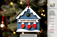 Christmas House Tree Ornaments Bundle Laser Cut Product Image 7