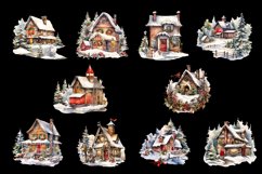 Christmas houses clipart, Christmas clipart Product Image 3