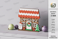 3D Christmas Houses Bundle Laser Cut. Christmas Stand Decor Product Image 13