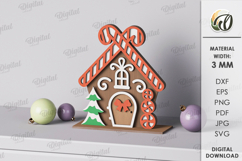 3D Christmas Houses Bundle Laser Cut. Christmas Stand Decor Product Image 5