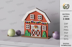 3D Christmas Houses Bundle Laser Cut. Christmas Stand Decor Product Image 7