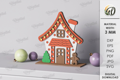 3D Christmas Houses Bundle Laser Cut. Christmas Stand Decor Product Image 10