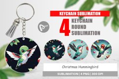 Keychain Cartoon Christmas Hummingbird Product Image 1