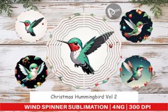 Wind Spinner Cartoon Christmas Hummingbird Product Image 1