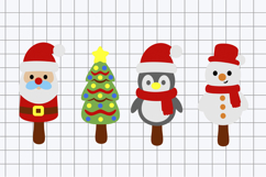 Christmas ice cream Elements 3D SVG and Clipart Product Image 2