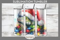 Christmas Iguana v2 Entangled in Lights Tumbler Sublimation Product Image 1