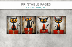 Christmas animal grunge printable pages Product Image 2