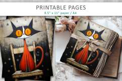 Christmas cat grunge junk journal Product Image 4