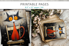 Christmas cat grunge junk journal Product Image 5