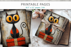 Christmas animal grunge printable pages Product Image 4