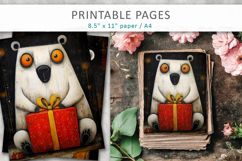 Christmas animal grunge printable designs Product Image 1