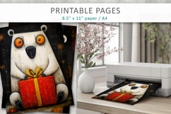Christmas animal grunge printable designs Product Image 3