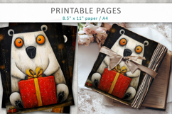 Christmas animal grunge printable designs Product Image 4