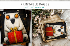 Christmas animal grunge printable designs Product Image 5