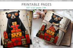 Christmas animal grunge junk journal Product Image 5