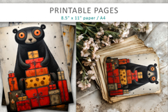 Christmas animal grunge junk journal Product Image 1