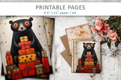 Christmas animal grunge junk journal Product Image 6