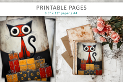 Christmas animal scrapbook, digital paper and journal pages Product Image 6