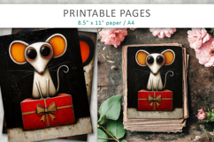 Christmas animal illustrations, digital paper Product Image 3