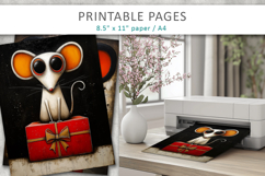 Christmas animal illustrations, digital paper Product Image 4