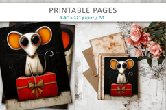 Christmas animal illustrations, digital paper Product Image 6