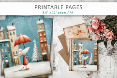 grunge christmas printable pages Product Image 7