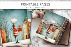 Christmas animal illustrations, printable art Product Image 7