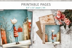 Christmas animal illustrations, printable art Product Image 8