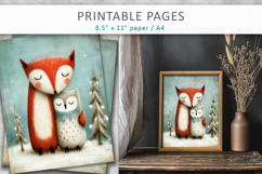 Christmas animal illustrations, grunge scrapbook pages Product Image 9