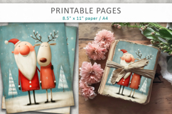 Christmas illustrations, grunge digital paper Product Image 3