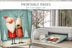 Christmas illustrations, grunge digital paper Product Image 4