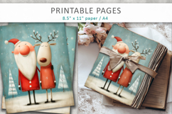 Christmas illustrations, grunge digital paper Product Image 5