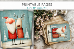 Christmas illustrations, grunge digital paper Product Image 6