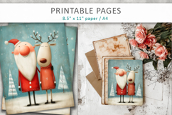 Christmas illustrations, grunge digital paper Product Image 7