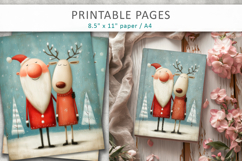 Christmas illustrations, grunge digital paper Product Image 8