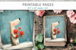 Christmas kids illustration, grunge paper Product Image 3