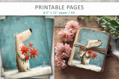 Christmas kids illustration, grunge paper Product Image 4