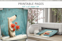 Christmas kids illustration, grunge paper Product Image 5