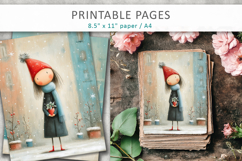 Christmas winter illustration, grunge paper Product Image 2