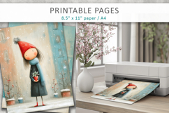 Christmas winter illustration, grunge paper Product Image 5