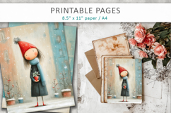 Christmas winter illustration, grunge paper Product Image 7