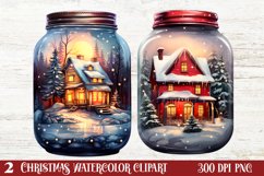 Christmas in Jar Watercolor Clipart Bundle Christmas in Jar Bundle Christmas in Jar Clipart Christmas in Jar Clipart Bundle Christmas in Jar 