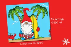 christmas in july santa on the beach tumbler sublimation printable