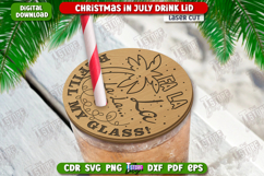 Christmas in July Drink Lids Laser Cut Bundle, Glass Covers Product Image 6