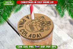 Christmas in July Drink Lids Laser Cut Bundle, Glass Covers Product Image 10