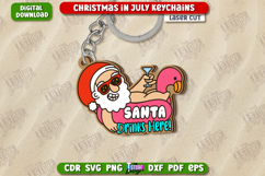 Christmas in July Keychain Laser Cut | Summer Design|Keyring Product Image 1
