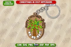 Christmas in July Keychain Laser Cut | Summer Design|Keyring Product Image 1