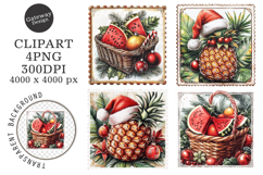 christmas in july postage stamps Clipart Product Image 1