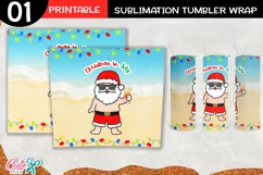 Christmas in July | Santa and the beach 20 Oz.Tumbler Product Image 2