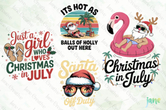 Christmas In July Saying Clipart Product Image 1